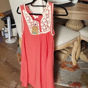 New. small Coral Kori dress